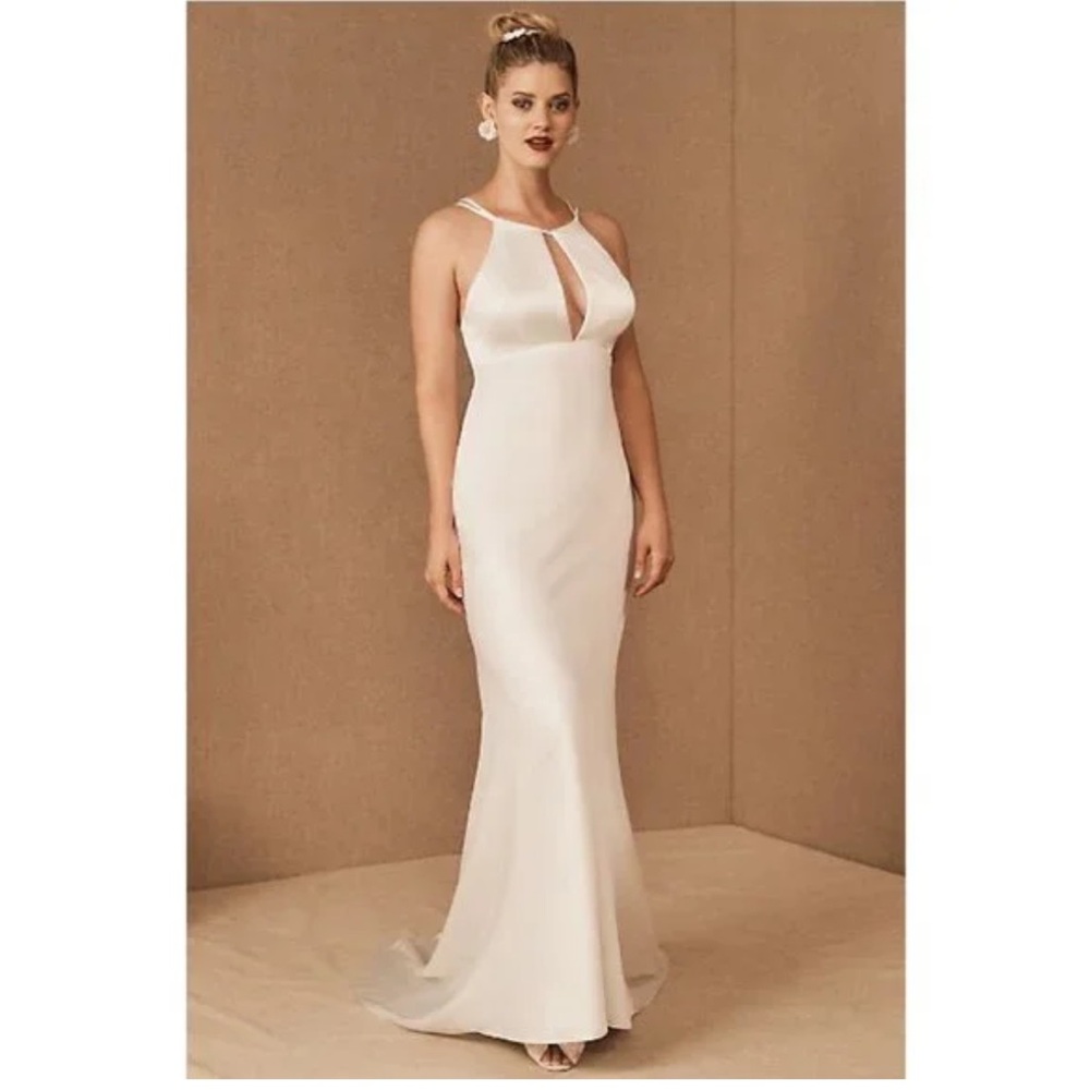 Nouvelle Amsale Cream Backless Dress